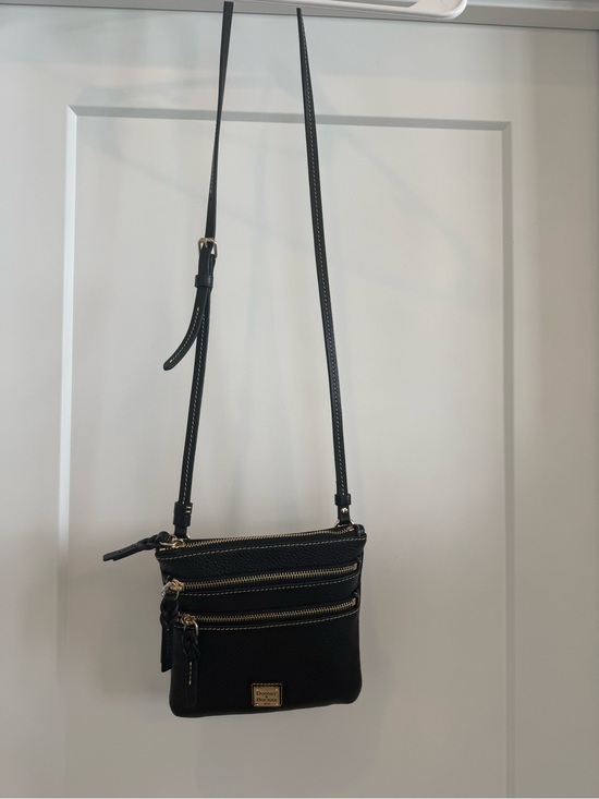 Dooney & Bourke Handbags - Dooney & Bourke small pebble grain triple zip Black Crossbody Bag